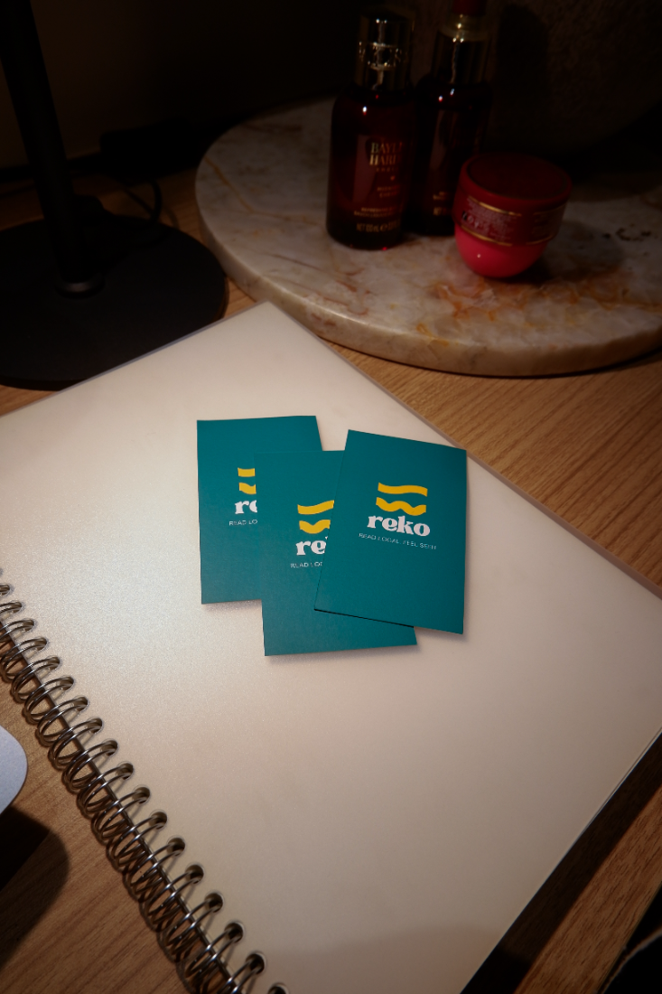REKO cards on a notebook
